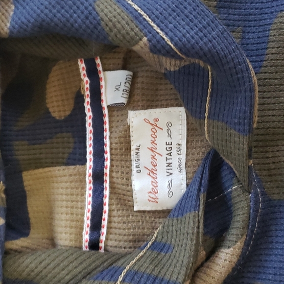 NWT Weatherproof Boys Hooded Long Sleeve Shirt Camouflage w/ Pocket Sz XL 18/20 - Picture 3 of 11